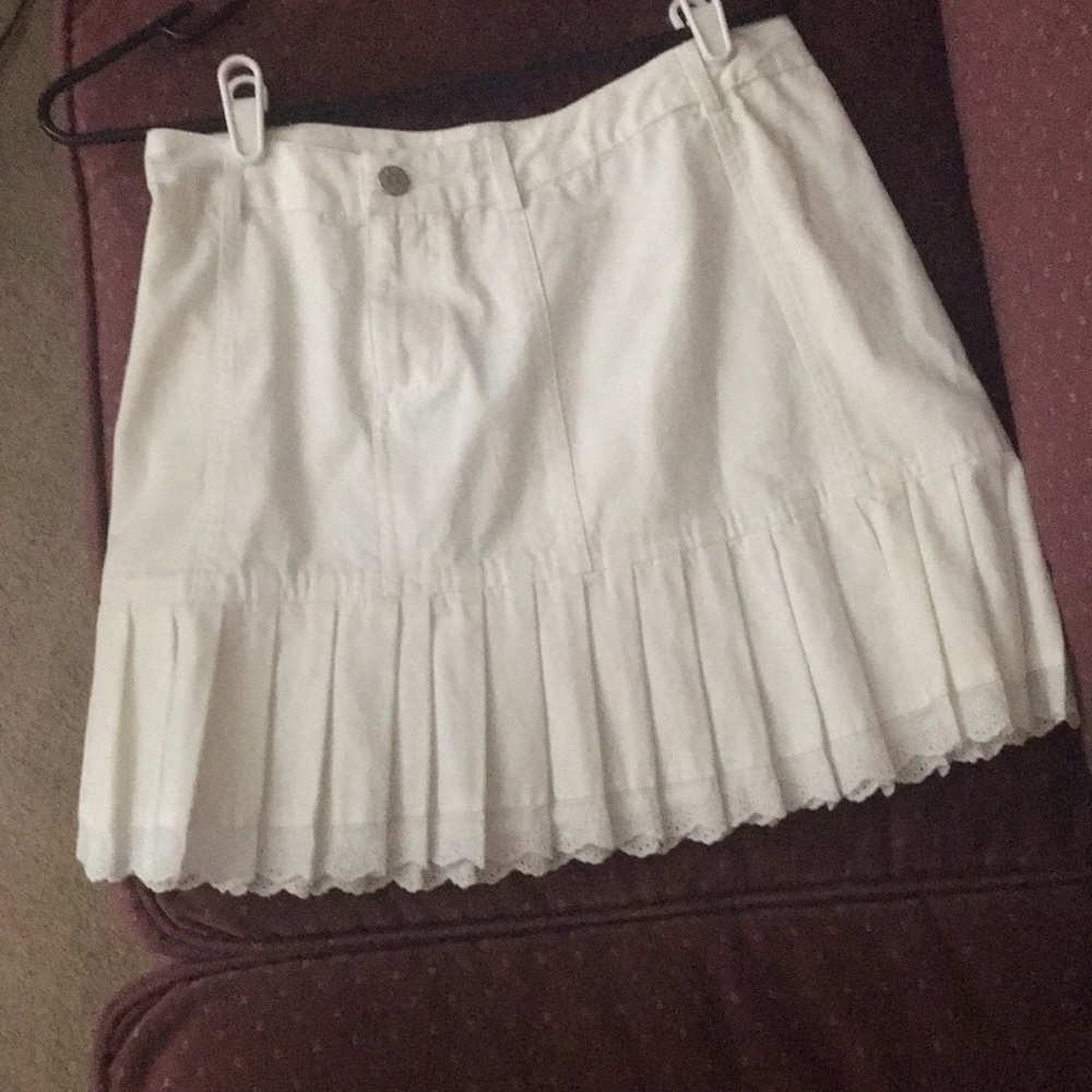 White casual midi skirt